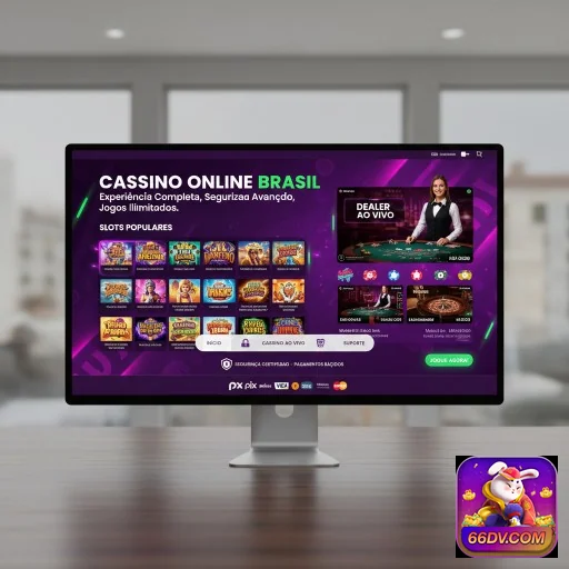Ilustração de Explore Slots Diversificados e Serviços VIP na 66dv