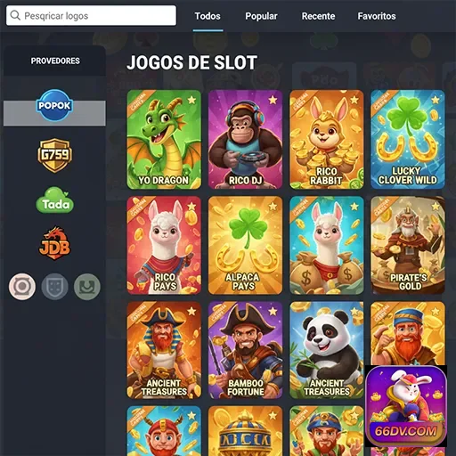 Ilustração de Experimente os Melhores Jogos de Slots e Live Gaming na 66dv